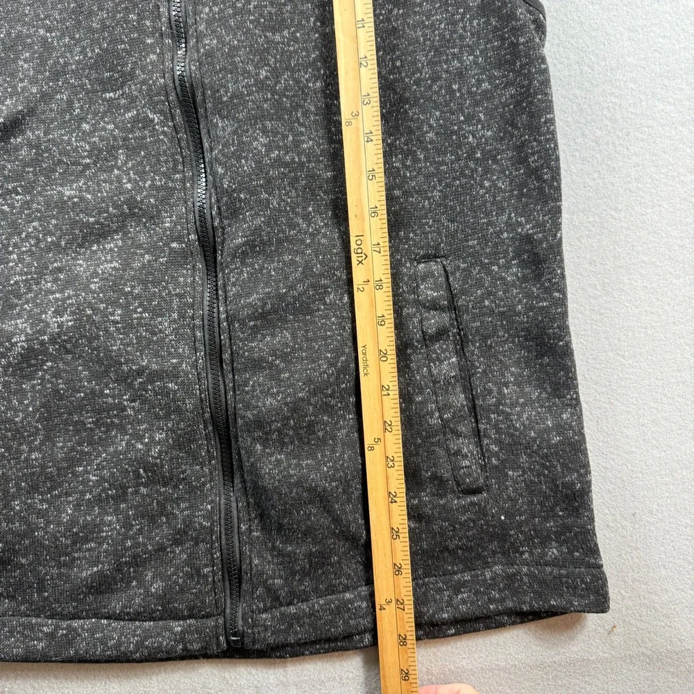 Canada Weather Gear Vest Mens Medium Charcoal Gray Full Zip Fleece Lined Marl